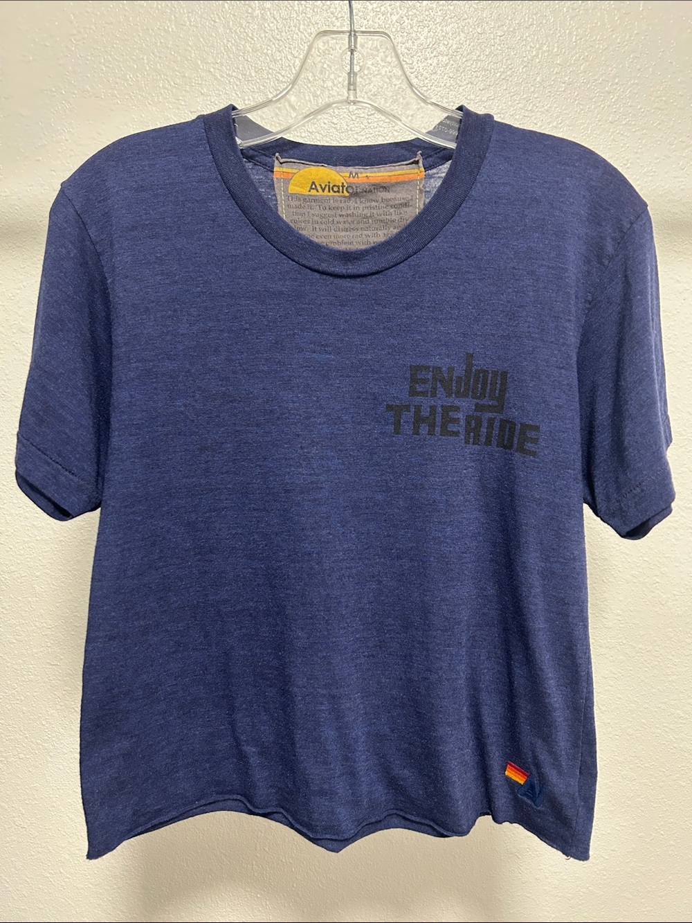 Aviator Nation Navy Blue "Enjoy The Ride" Short Sleeve Tee